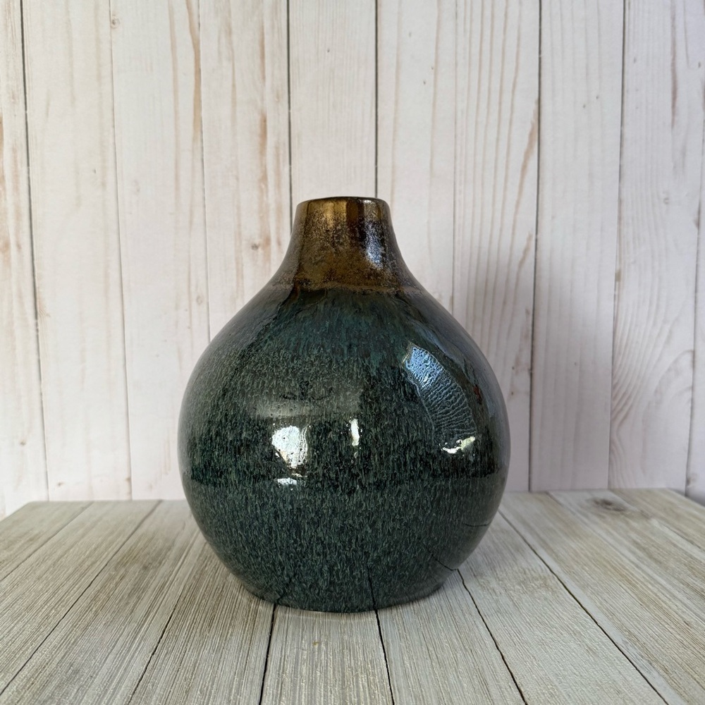 Green and Brown Ceramic Vase
